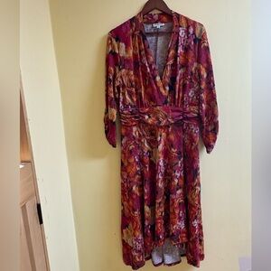 NorthStyle Multicolor Floral Dress Size 16 EUC WaRm & SoFt!